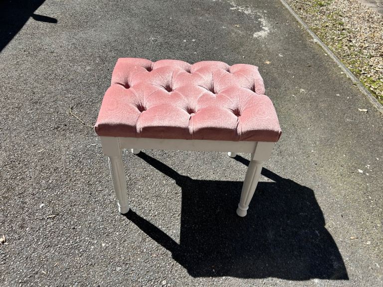 Wooden dressing table stool