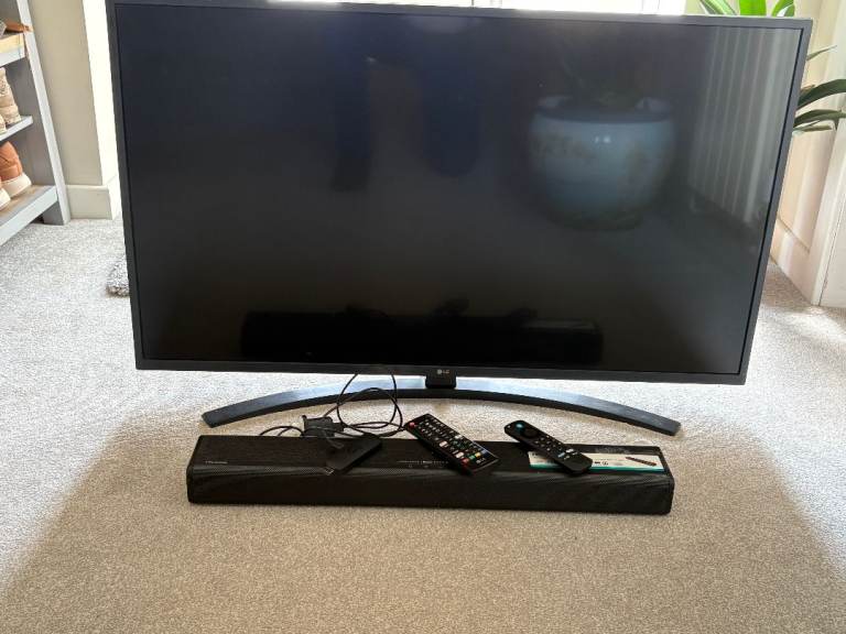  LG-43UM7400PLB - Lg 43um7400plb TV for sale plus Hisense Sound bar and Amazon Fire TV dongle