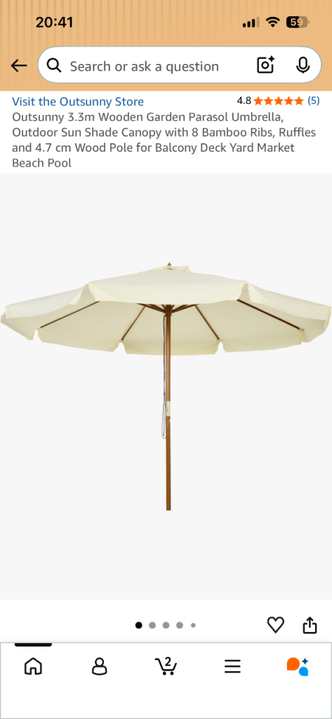 Brand New Garden Parasol