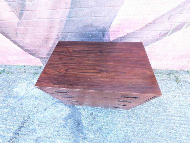 Danish Rosewood Mid Century Chest of Drawers by Paul Hundevad 