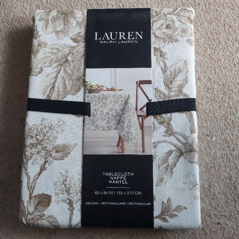 LAUREN Ralph Lauren Rectangular Tablecloth - Beige Floral