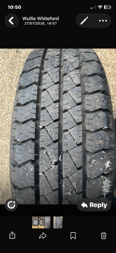 2 transit wheels with like new tyres