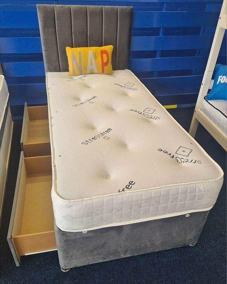 ✔️Brand New High-Quality 3ft Luxury Single Divan Bed With Mattress | Limited Stock | Order Now📞🚚