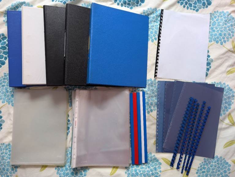 Selection 5 A4 Ring Folders & Spiral Ring Document Covers +