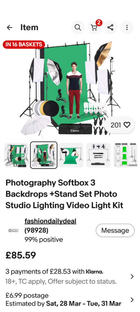 Photography softbox X2 4 backgrounds and new light bulbs