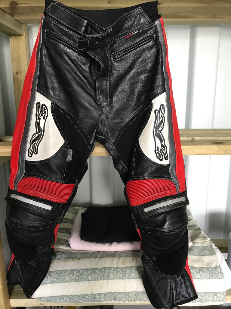 Motorbike leather trousers 