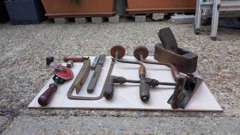 Vintage Hand Tools Bundle - Drills and Planes