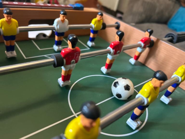 Old school Mini Tabletop Foozball Game Set Portable Indoor Soccer 