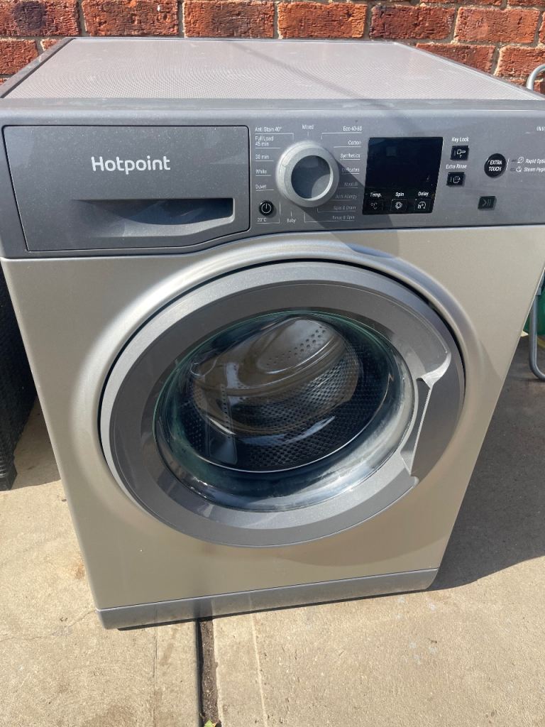 Grey Hotpoint Inverter Motor 8kg Washing Machine Chris includes Delivery in Lincoln only