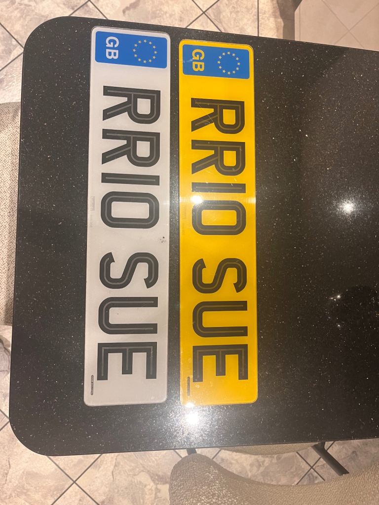 Private number plate