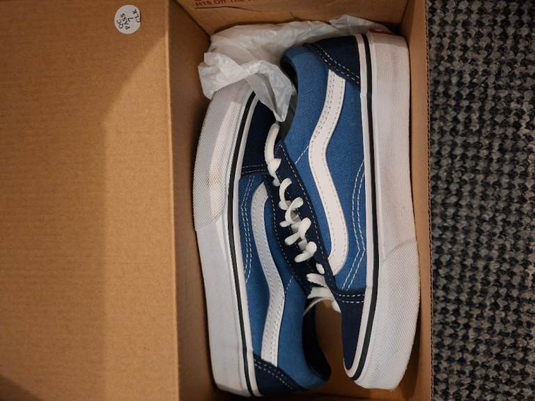 Vans Old Skool Kids Trainers – Blue, Size UK 13.5K, Brand New in Box
