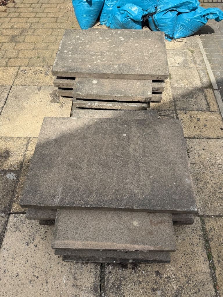 x12 900 x 600 x 50 mm Ex Council HEAVY paving slabs 90 x 60 x 5 cm