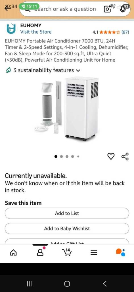 Brand new air conditioner on box 