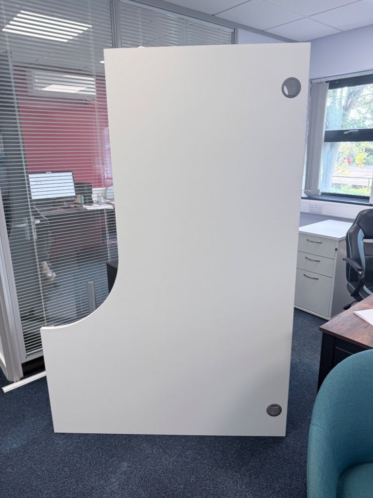 White Office Desk with Drawer - Good Condition