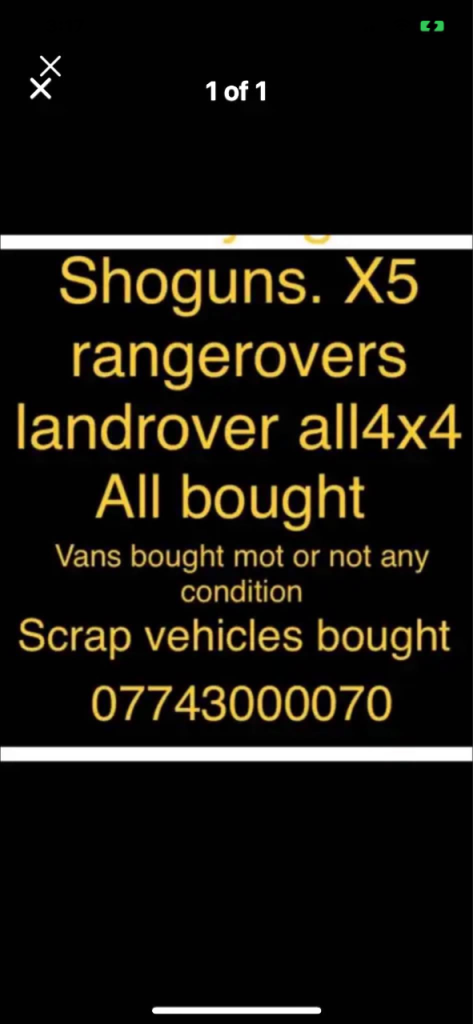 Dewsbury and Huddersfield scrap vehicle buyer 
