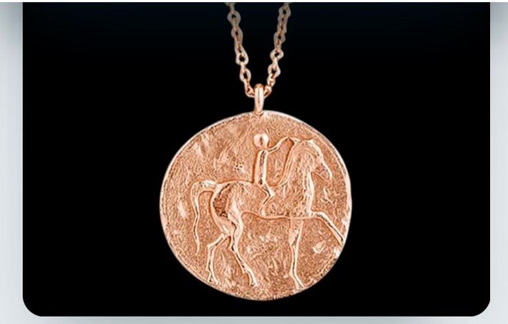 Necklace Ania Haie 14k Rose Gold plated Sterling Silver (hallmarked) Roman Rider New boxes