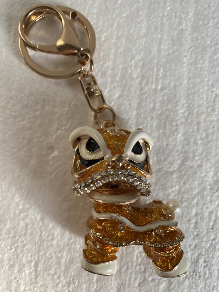 Lion Dance Chinese Style Keychain . 