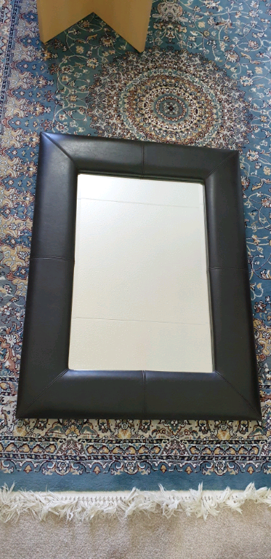 Large leather Mirror 