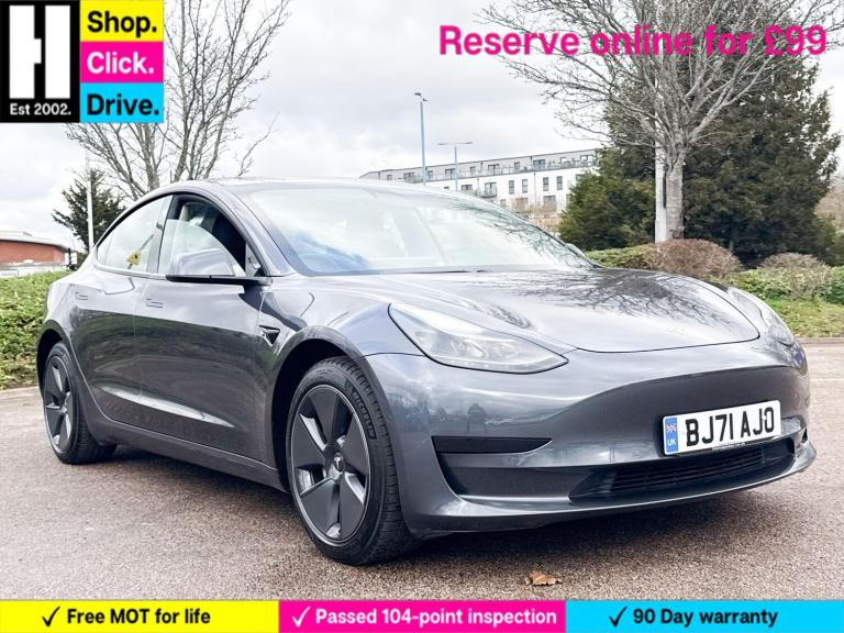 2021 Tesla Model 3 Standard Range Plus Saloon 4dr Electric Auto RWD (241 bhp) SALOON Electric Aut...