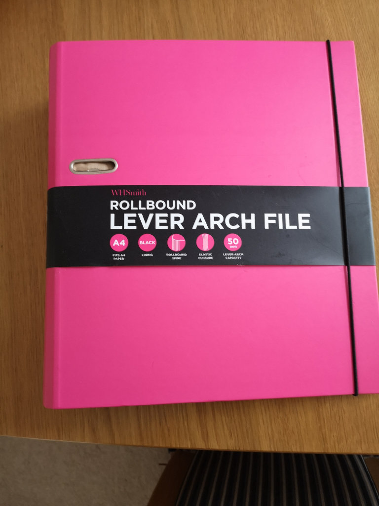 NEW W H Smith rollbound lever arch file