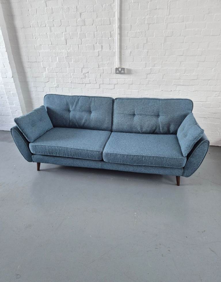 DFS French Connection Zinc 4 Seater Sofa in Teal RRP £899 *FREE LOCAL DELIVERY*