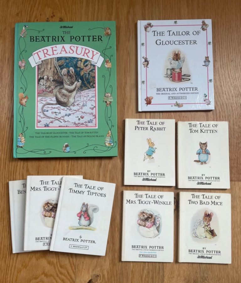 Beatrix Potter Set of 9 Illustrated Vintage Children's Books