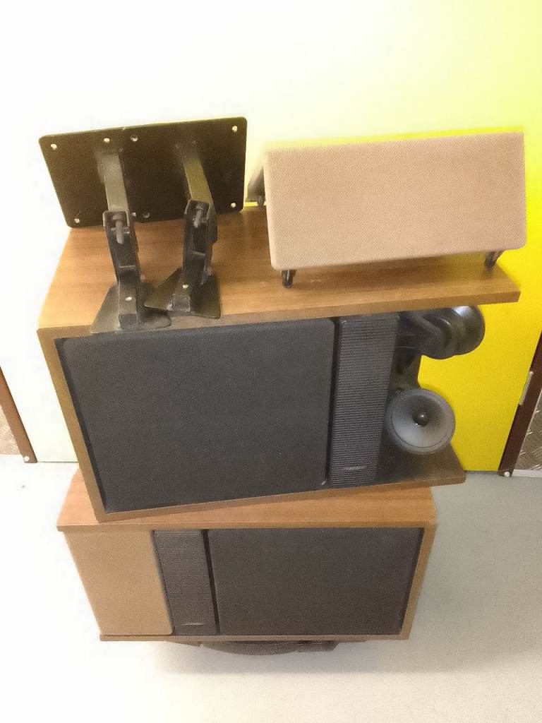 Bose 301 series II speakers with original, adjustable wall mountings. 