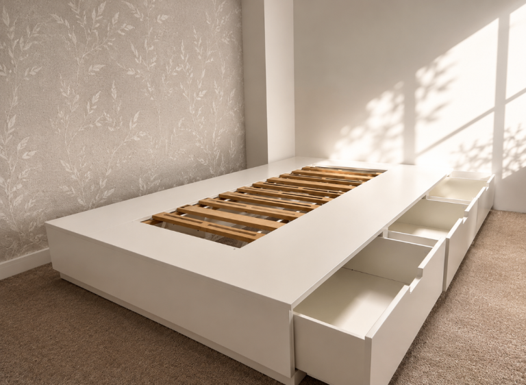 IKEA NORDLI king size Bed Frame with Storage - White, 160x200 cm