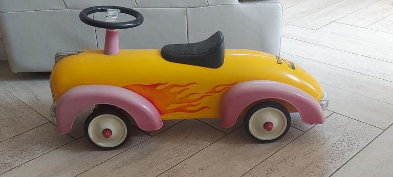 Kids Ride-On Car Toy – Yellow and Pink, Good Condition