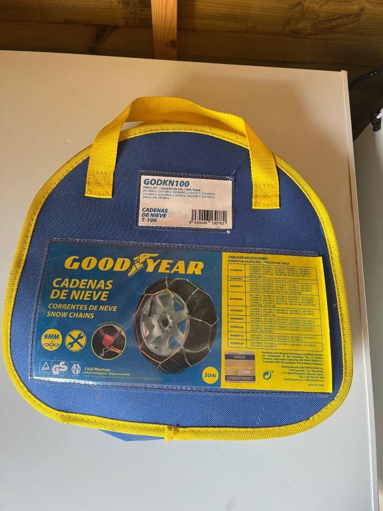 Goodyear tyre car snow chain , van , bike etc brand new Godkn100 vehicle accessories 
