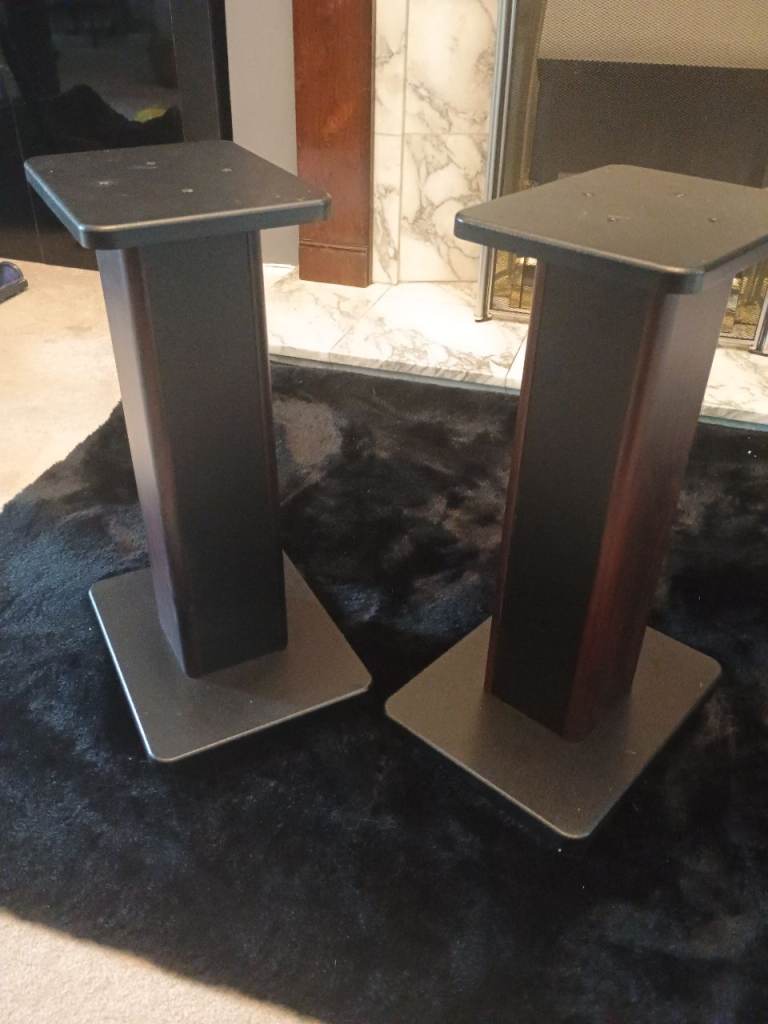 A pair of Free standing speaker stands