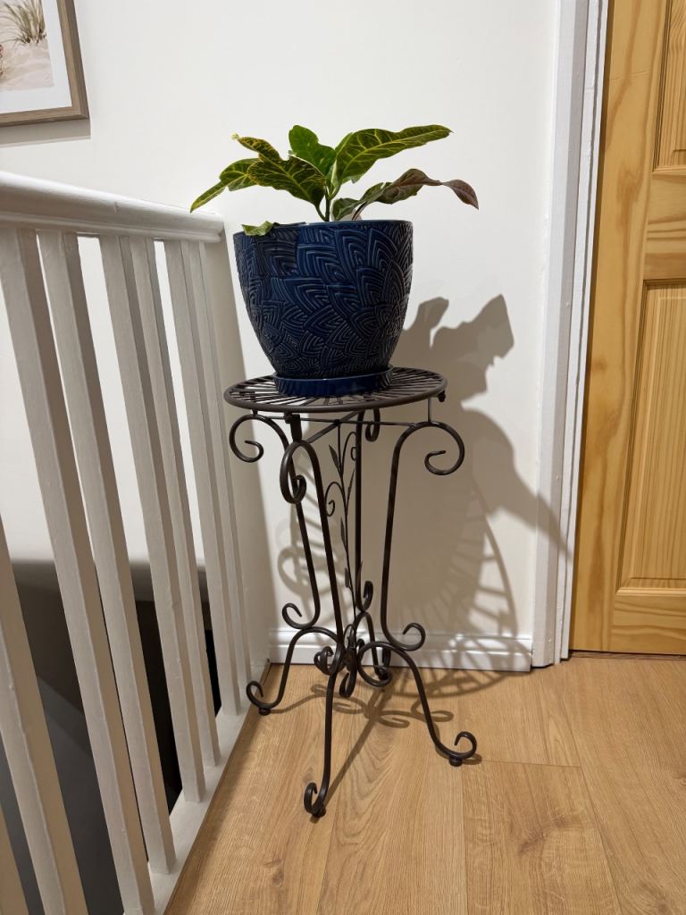 Laura ashley plant stand and plant 