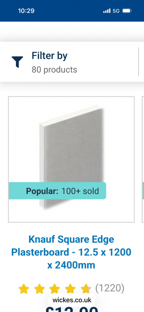 2 sheets brand new plasterboard