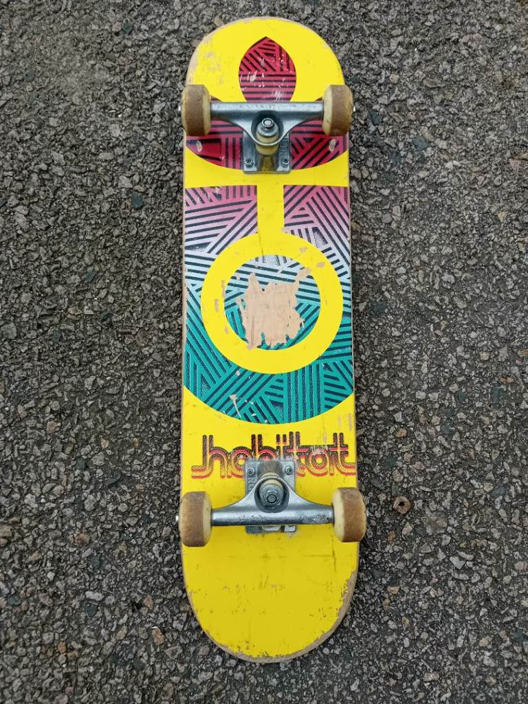 Habitat Skate Skateboard – Used Condition, Yellow with Graphic