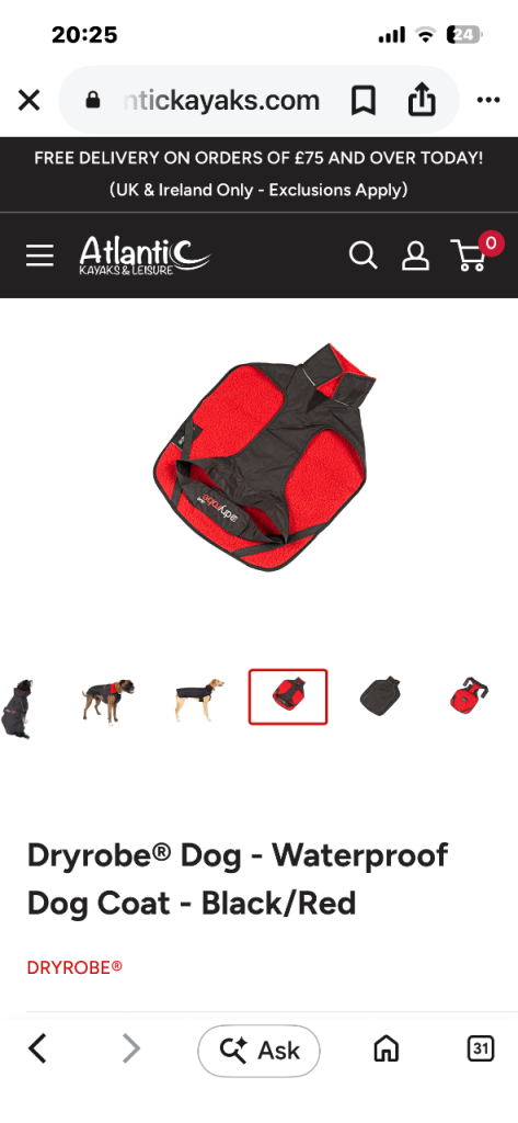 Brand new xs dog dryrobe 