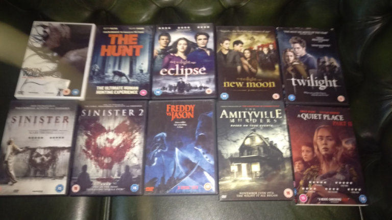 10 Horror films inc sinister/Quite/The Hunt etc