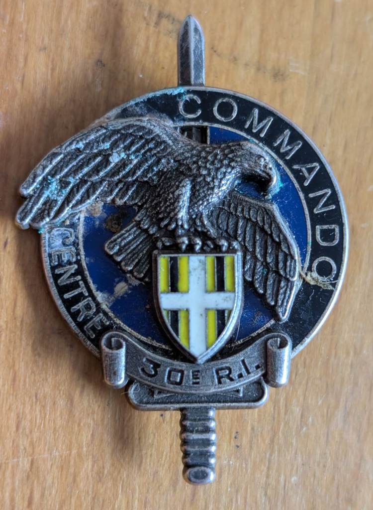 French Army : 30th Infantry Regiment Commando Training Centre Enamel Badge