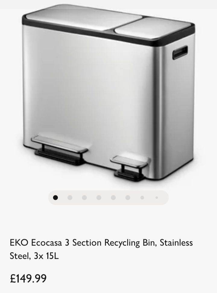 EKO Ecocasa 3 Section Recycling Bin
