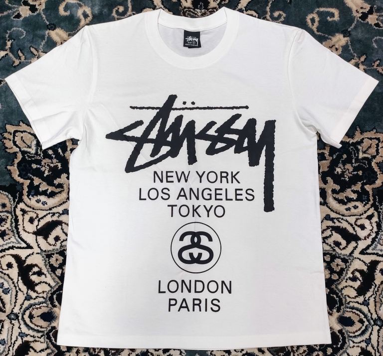 Stussy Logo Tokyo Paris T-shirt, Mens Size Small, Brand New