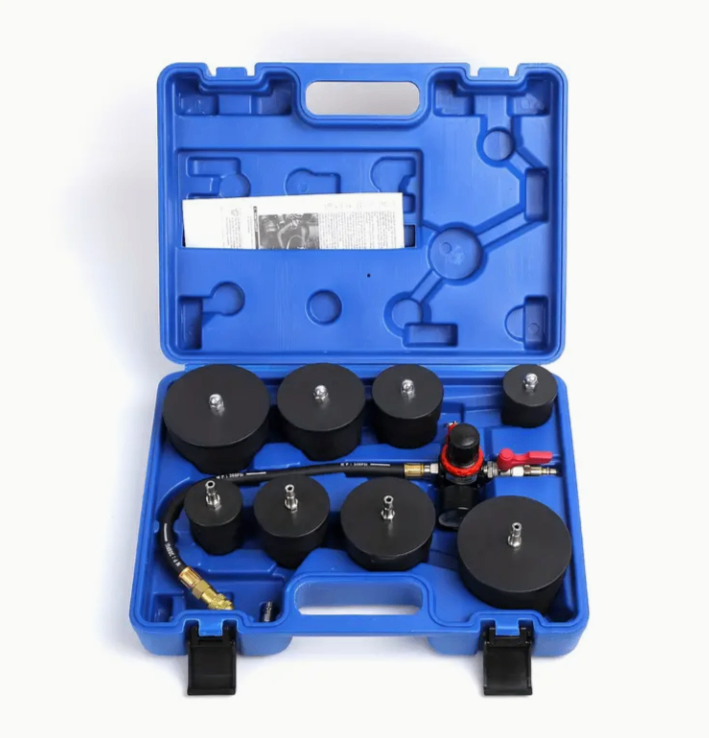 9pcs Turbocharger Leak Down Tester Kit, 0-70 PSI Pressure Gauge