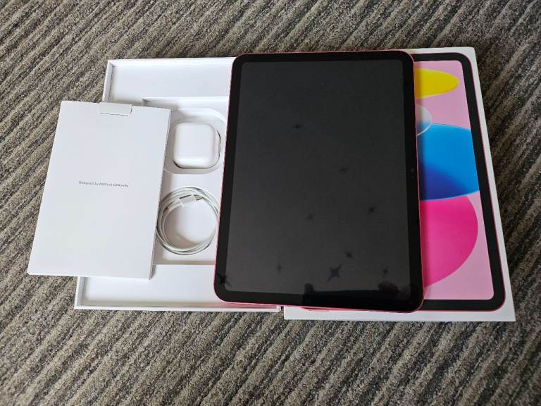 Apple iPad 10th Gen 10.9 inch 256GB, Wi-Fi, Pink, battery life 100%, no offers