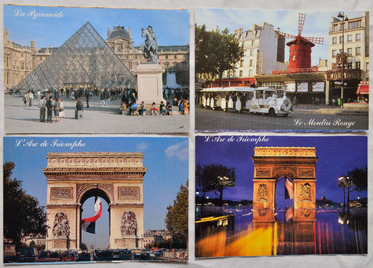 19x vintage (1980s) unused postcards from Paris, mint