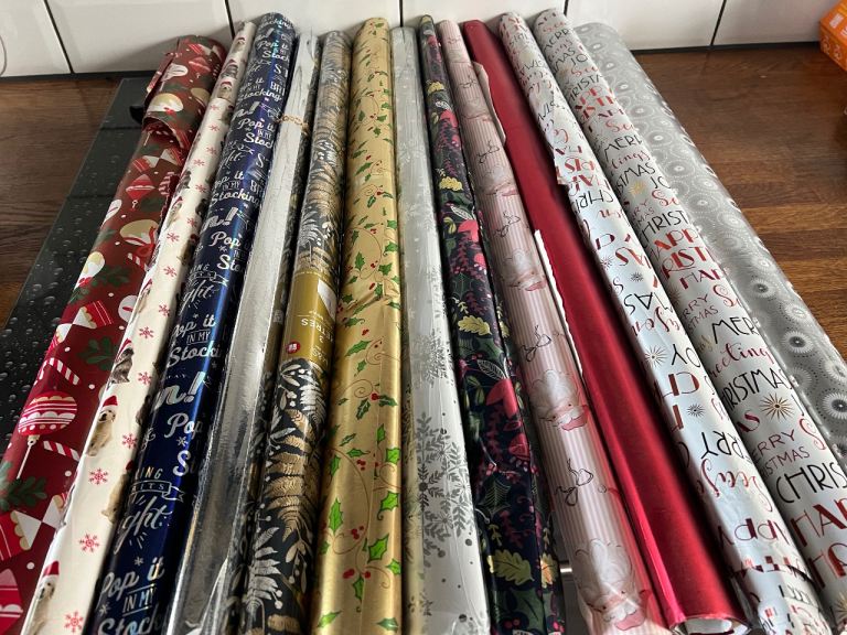 Christmas Wrapping Paper Rolls - Various Designs, As Good As New