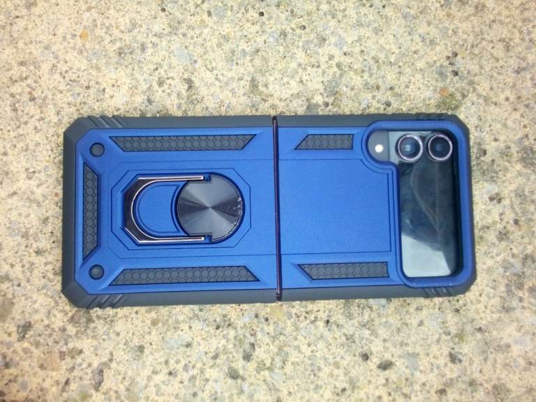 Samsung Galaxy Z Flip  4 in Blue with Protective Case