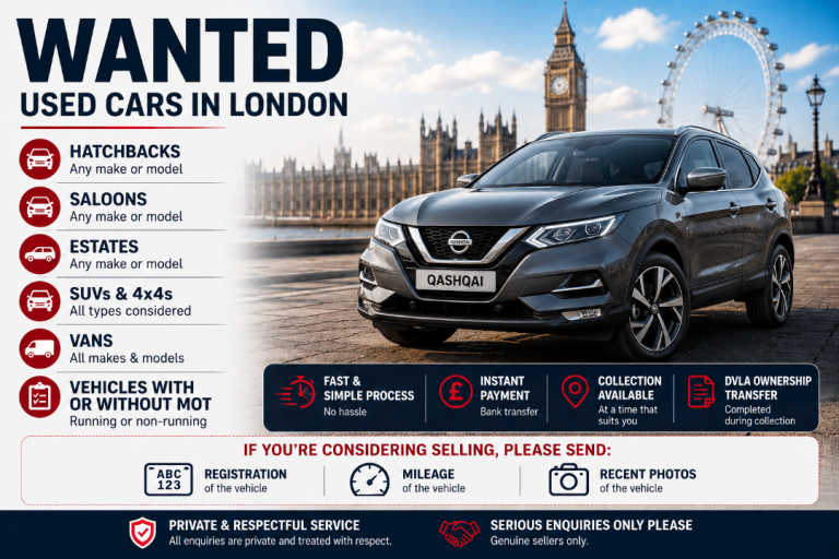 Wanted: Used Cars in London – Quick Purchase