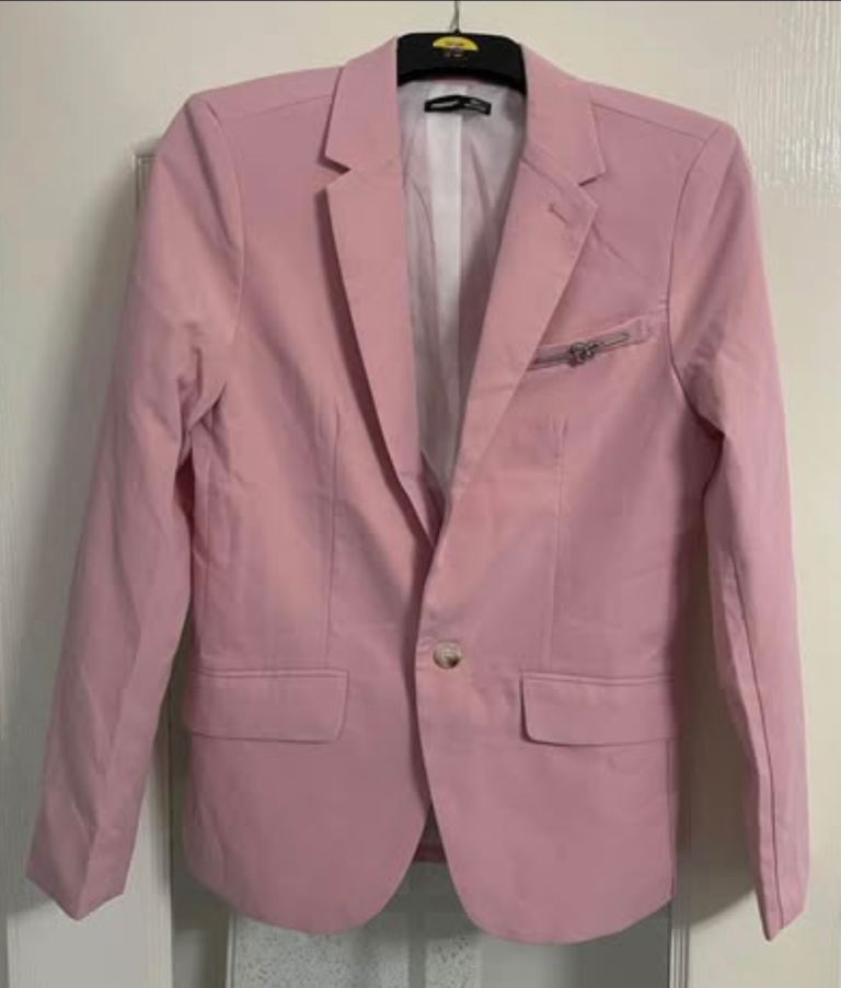 Men’s Pink Manfinity Woven Casual Suit