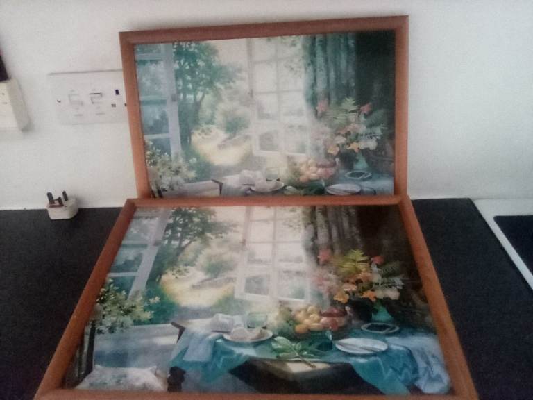 2 cushion lap trays