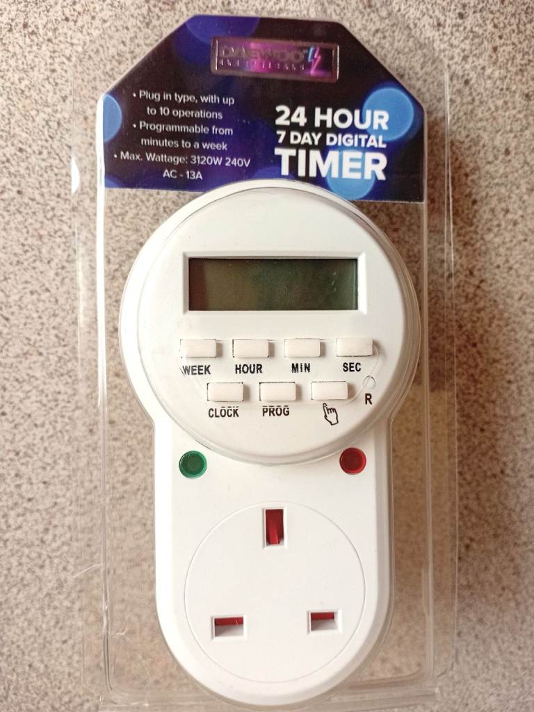 Daewoo 24 hour 7 day digital timer