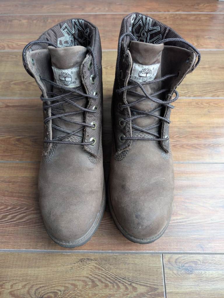 Timberland Roll-Top Boots – Brown, Good Condition