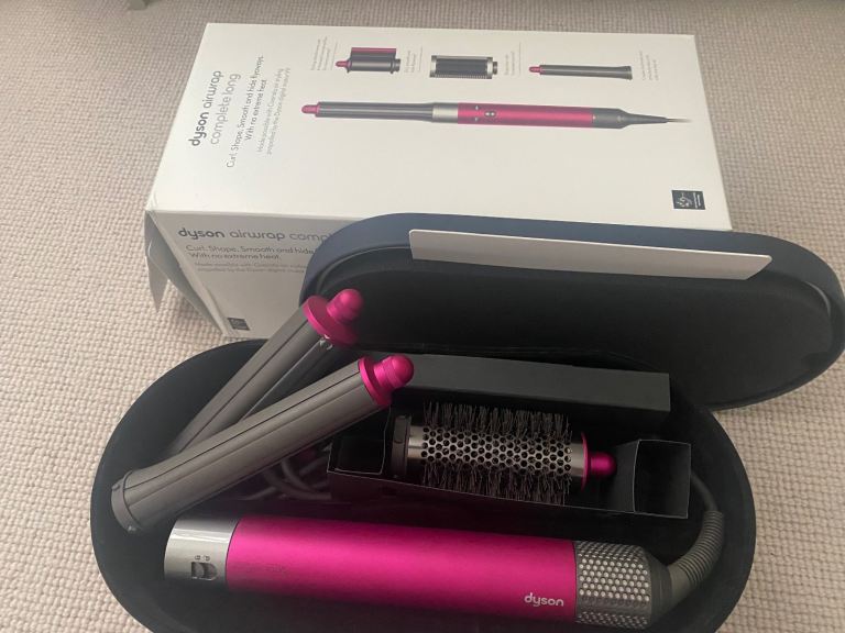 Genuine Dyson Airwrap  multi-styler Complete Long in Fuchsia/Nickel